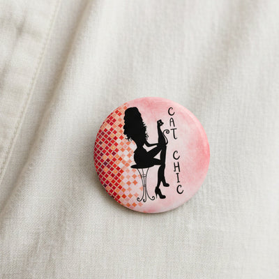 Chic Cat Chic Pin Buttons - Stylish Accessories