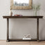 48-Inch Rustic Vintage Console Table --- Farmhouse Style Entryway Table with Open Shelf and Sturdy Construction (Walnut) - Korvel
