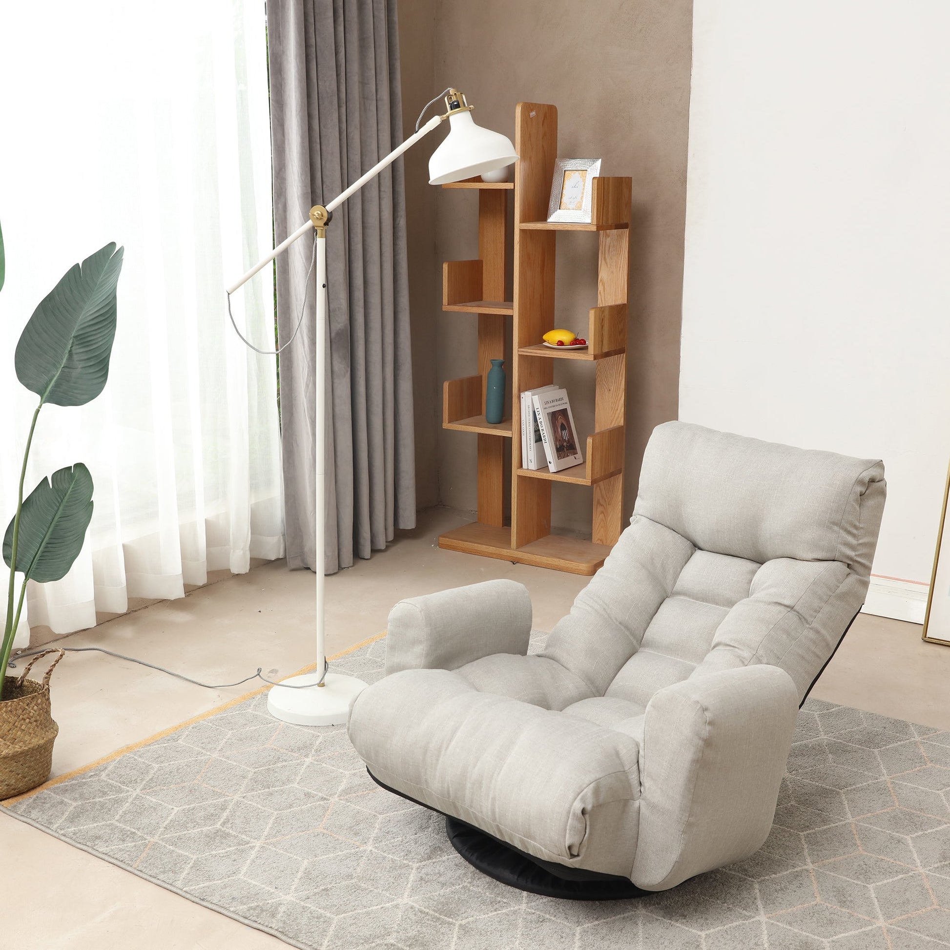 Adjustable head and waist game chair lounge chair in the living room 360 degree rotatable sofa chair - Korvel