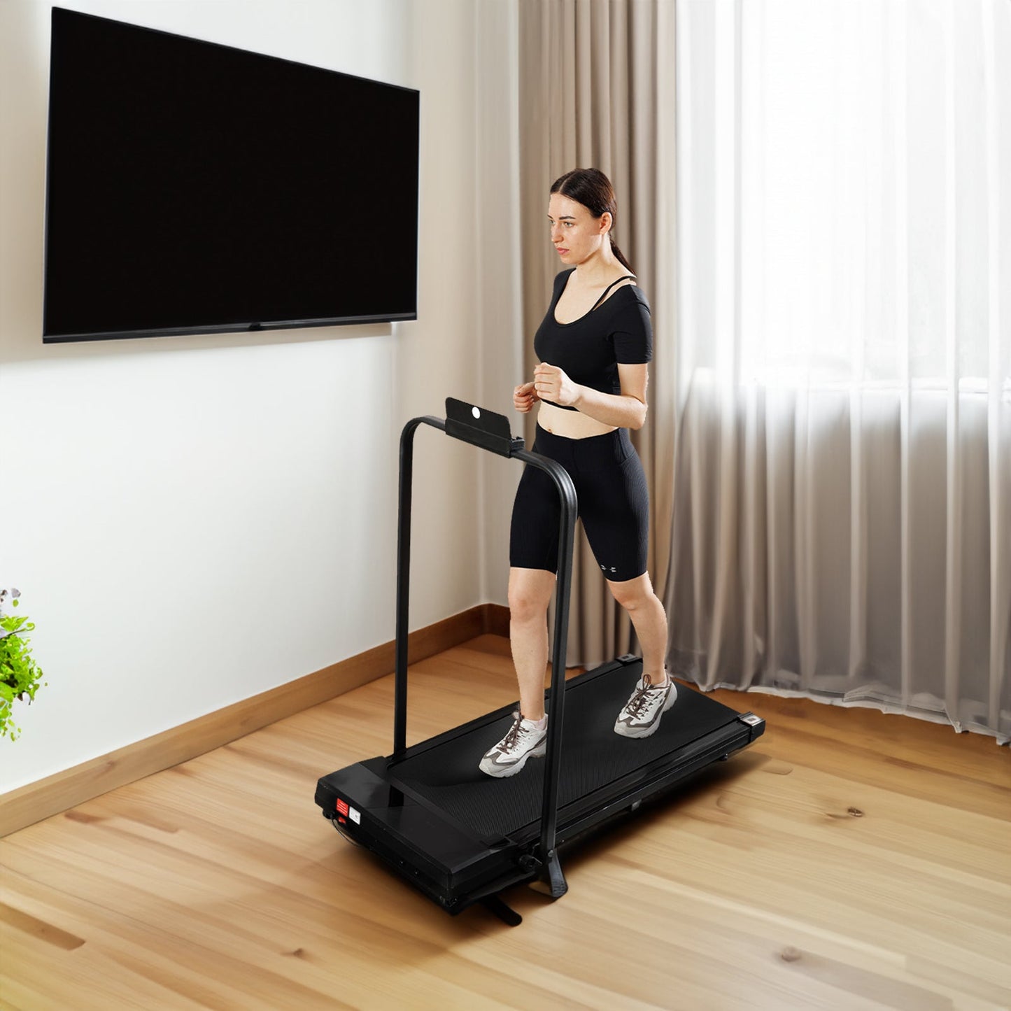 Flatbed walker with armrests black - Korvel