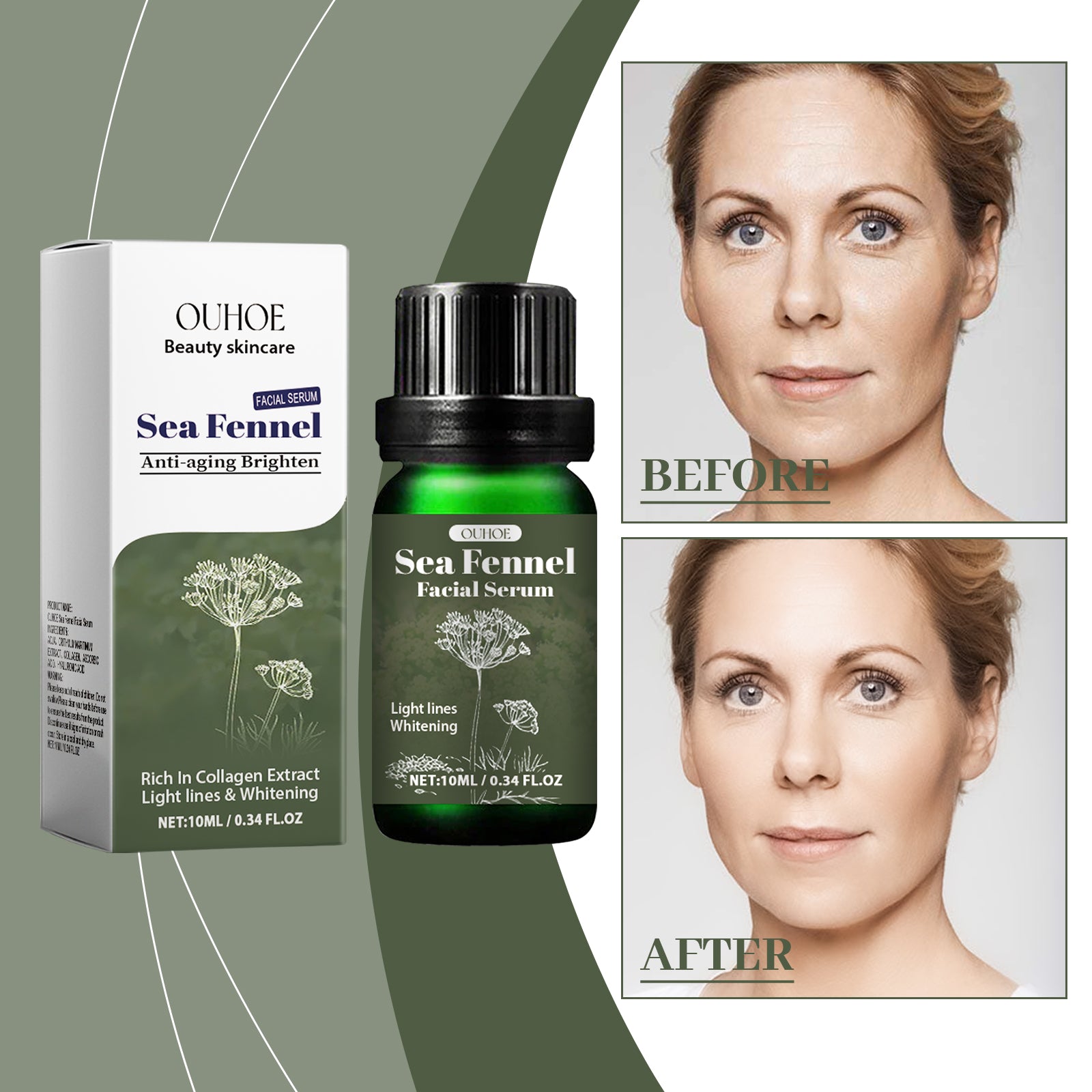 Sea Fennel Collagen Essence, Moisturizing And Repairing Facial Skin Daily Skin Care Moisturizing Essence - Korvel