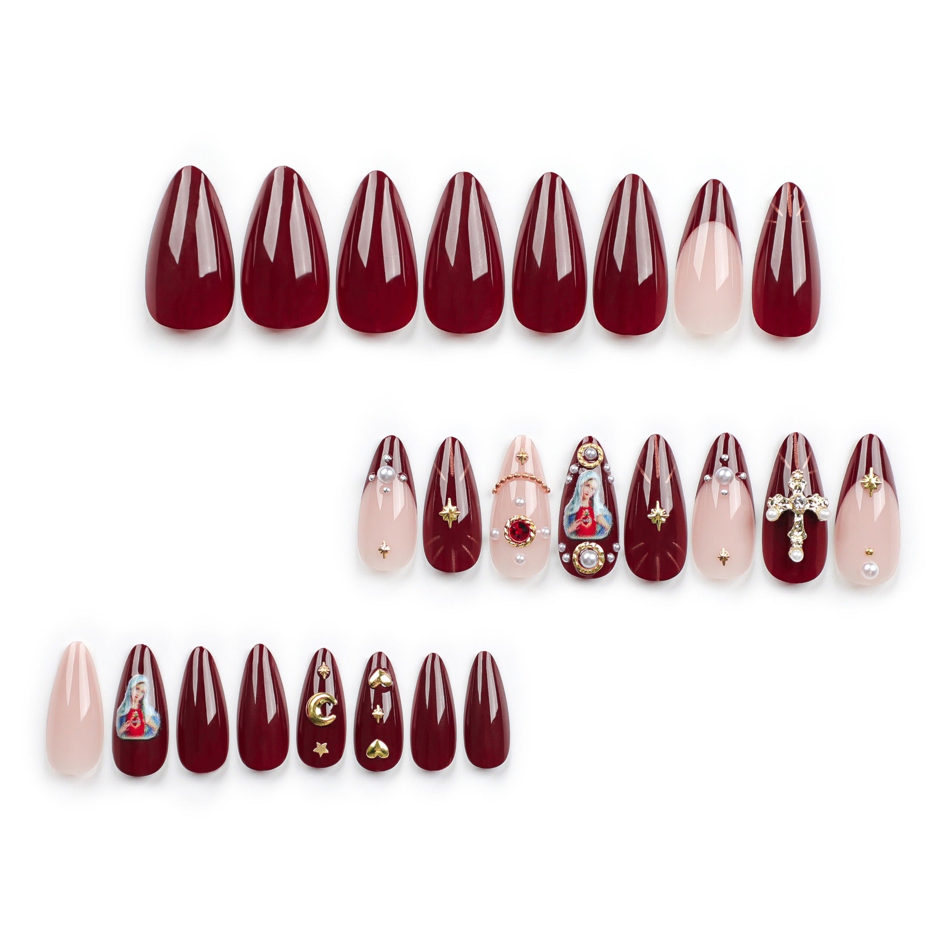 European and American popular manicure wearable nails cross flash diamond explosive wearable nails fake nails - Korvel