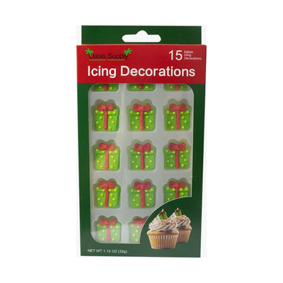 Christmas Holidays Edible Cake Decorations - 15 Count Presents