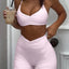 Ruched Sports Bra & High-Waisted Shorts Active Set