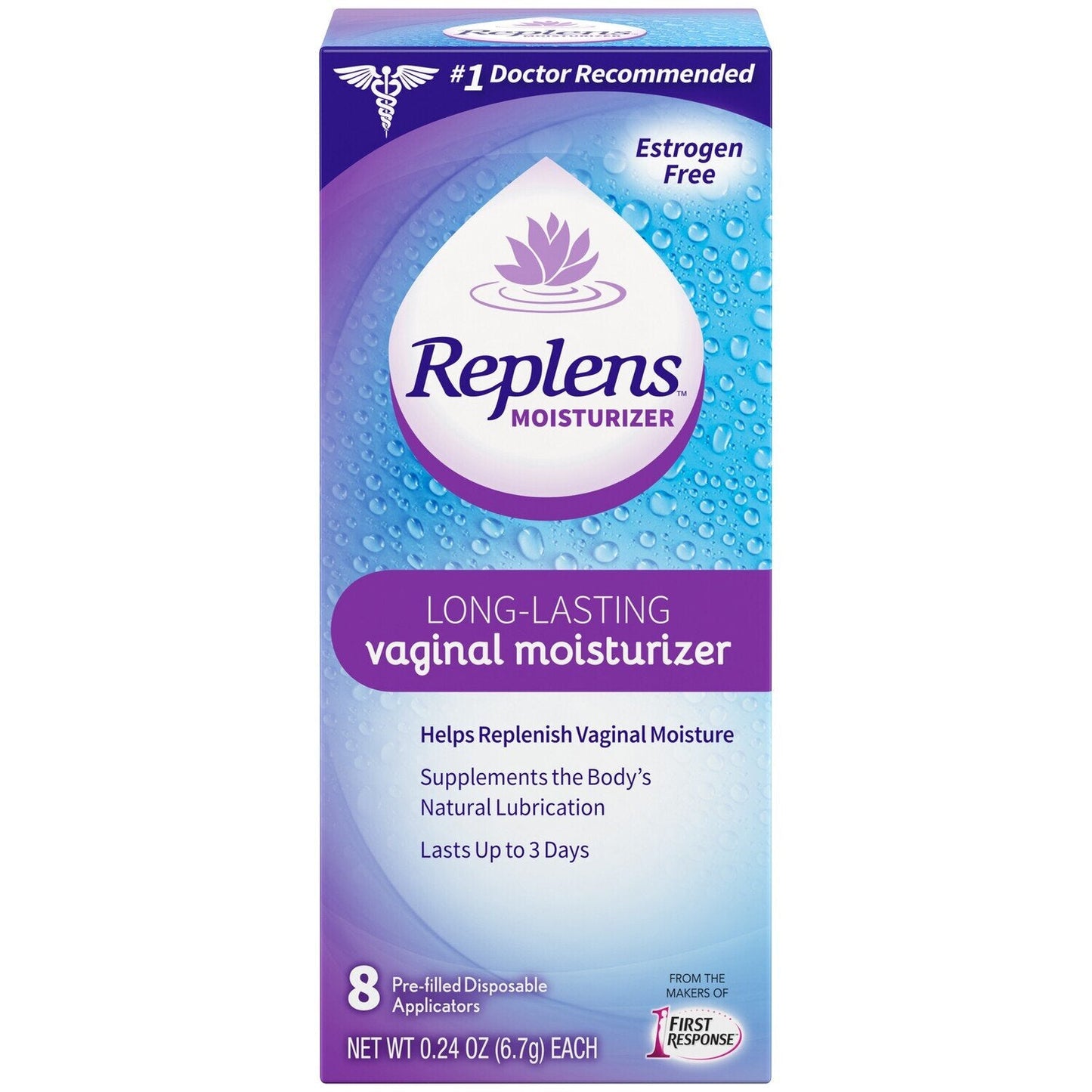 Replens Hydratant Vaginal Durable - 8 Applicateurs Pré-remplis