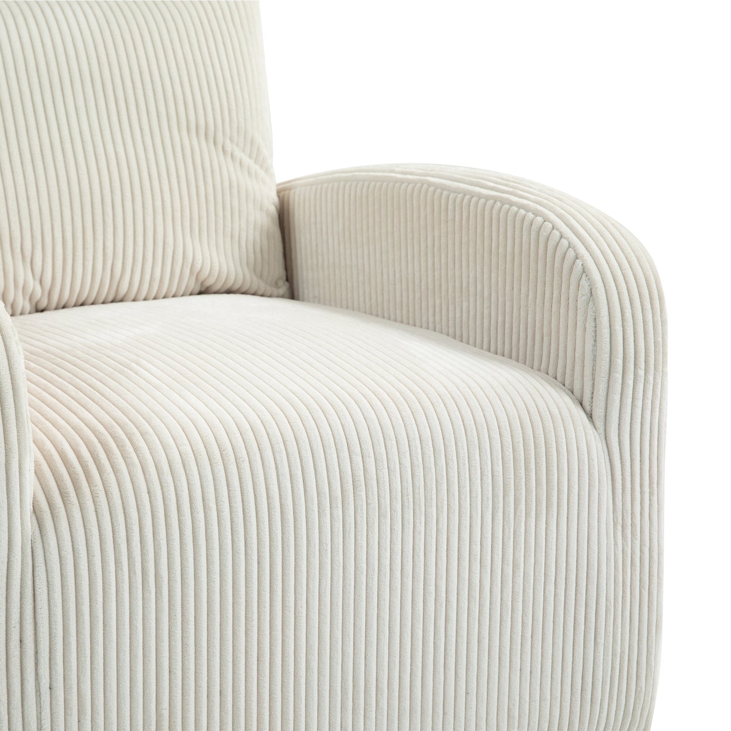 Silla mecedora giratoria tapizada JiaDa en beige