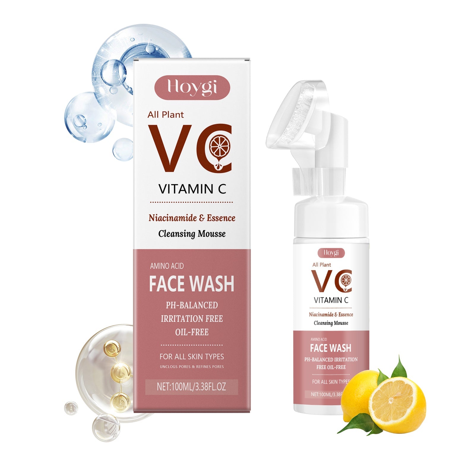 Vitamin C Foam Cleanser Gentle Moisturizing Hydrating Lotion Cleanser For Facial Skin - Korvel