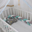 Coussin de Bumper de Lit Braid Knot pour Bébé de 100 cm Premium
