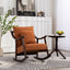 woven fabric Mid Century Modern Accent Chairs Comfy Upholstered Glider Arm Chair with Solid Wood for Living Room Bedroom Balcony - Korvel