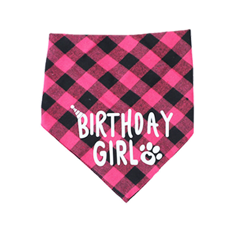 Pet Birthday Set  Triangle Scarf Hat Pet Party Decoration Styling Outdoor Creative - Korvel
