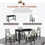 Conjunto de Comedor de Altura de Mostrador TREXM de 5 Piezas en Espresso y Beige