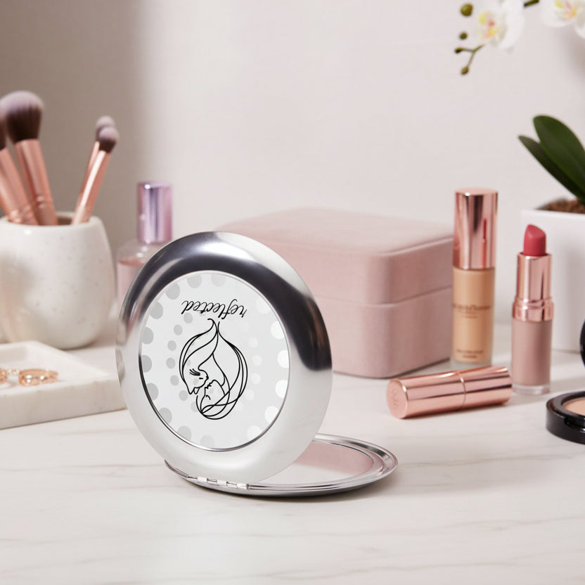 Reflected Compact Mirror | Cat Lover Design