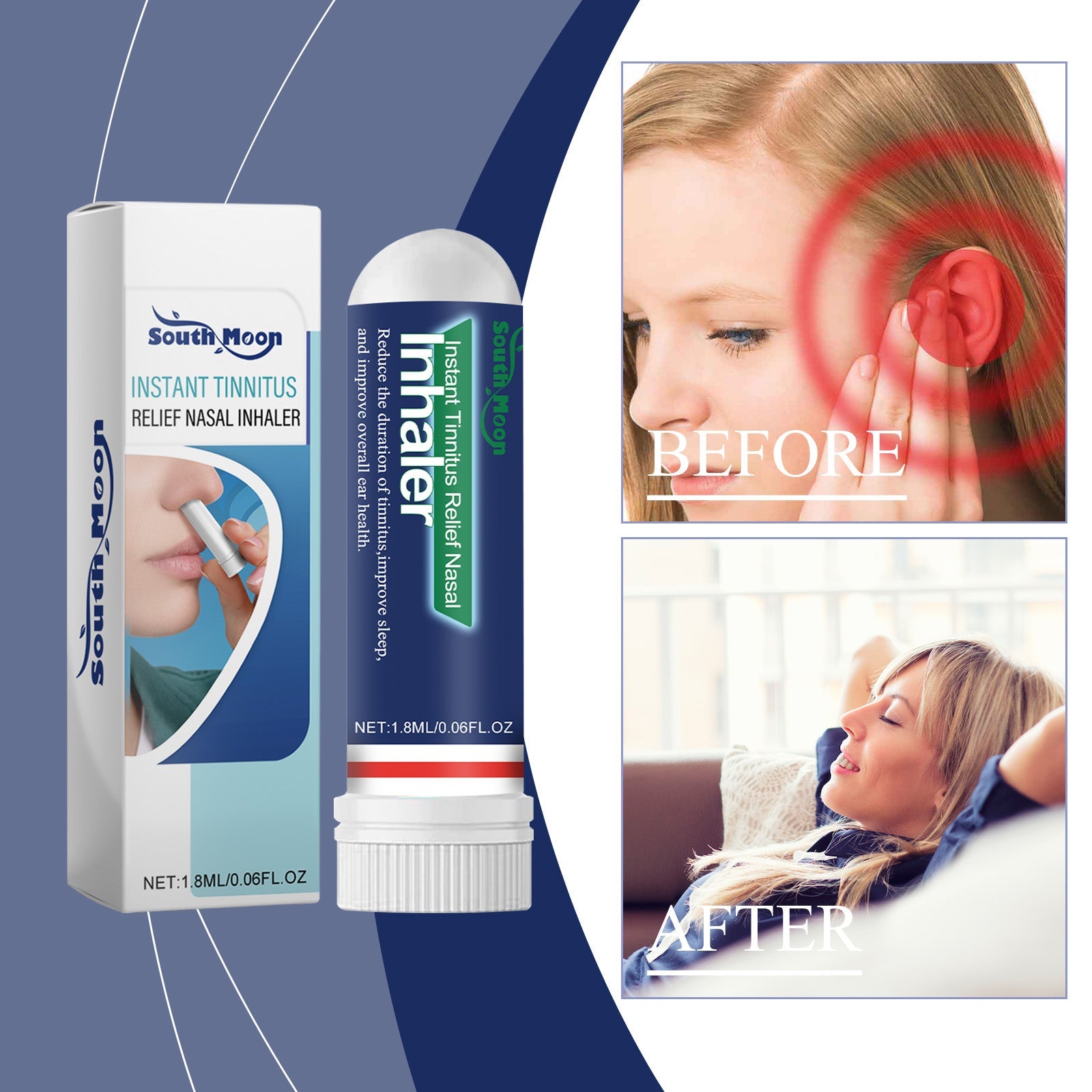 Tinnitus Nasal Suction Stick, Gentle Ear Care To Relieve Tinnitus Discomfort Convenient Ear Kang Nose - Korvel
