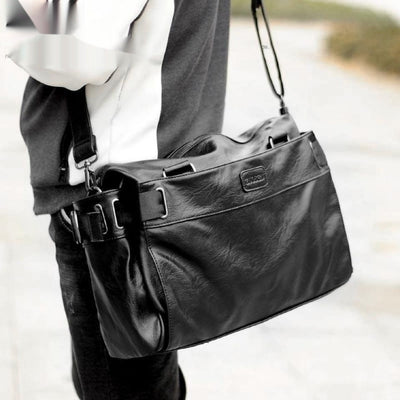 Men's Leather Casual Crossbody Travel Bag