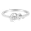 10K White Gold Diamond Promise Ring - Size 6