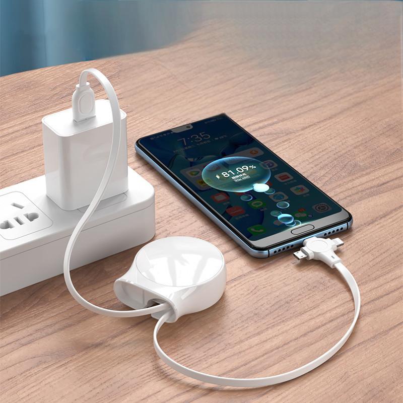 Retractable 3-in-1 USB Charging Cable