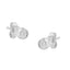 10K White Gold Diamond Bezel-Set Stud Earrings