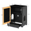 Elegant Cat Litter Box Enclosure with Sisal Door - Black