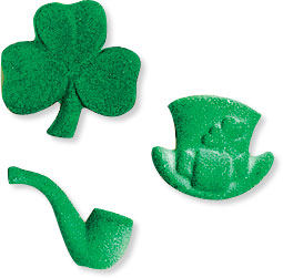 Decoraciones de Azúcar Comestibles para San Patricio - 72 Piezas