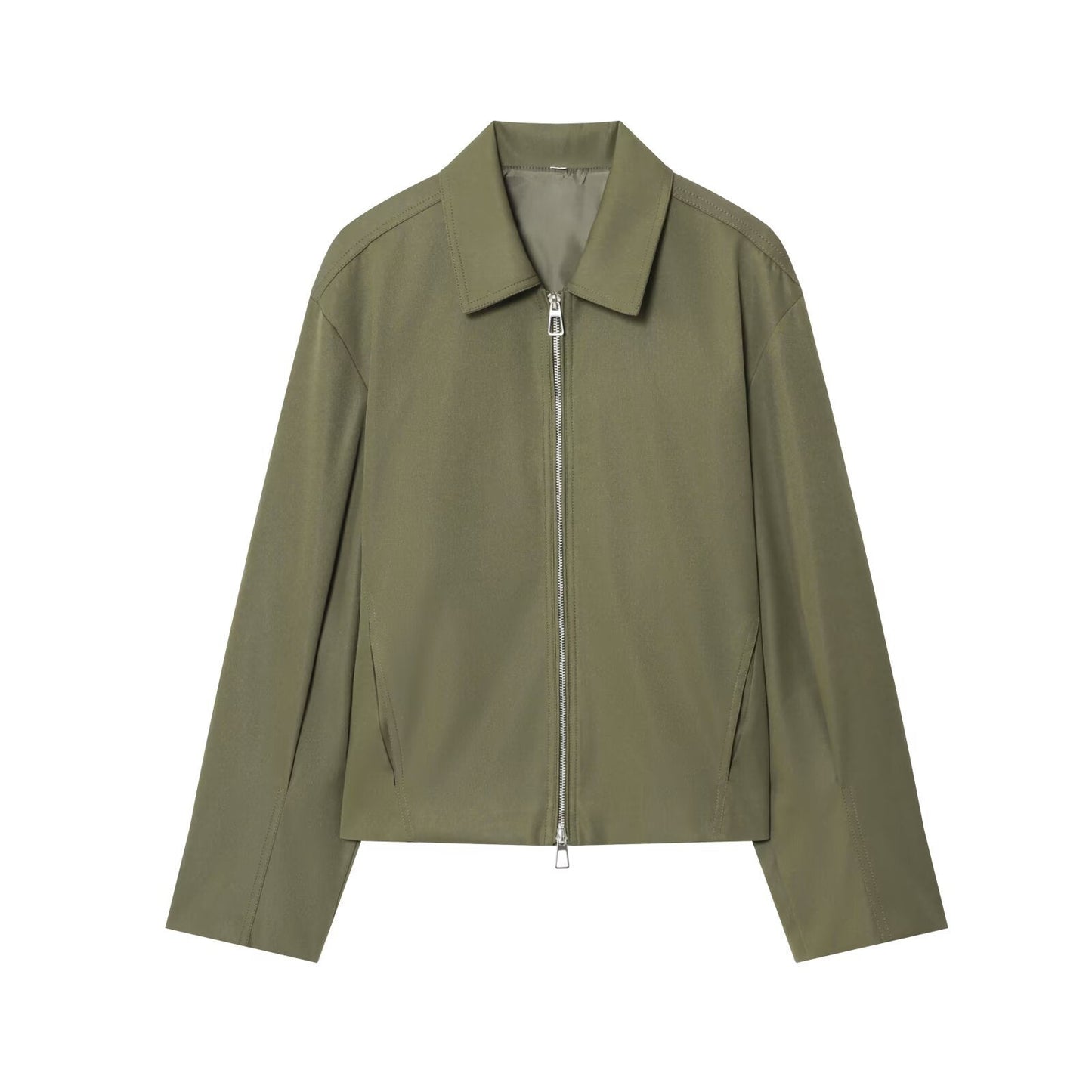 Veste de baseball zippée à revers européenne et américaine élégante