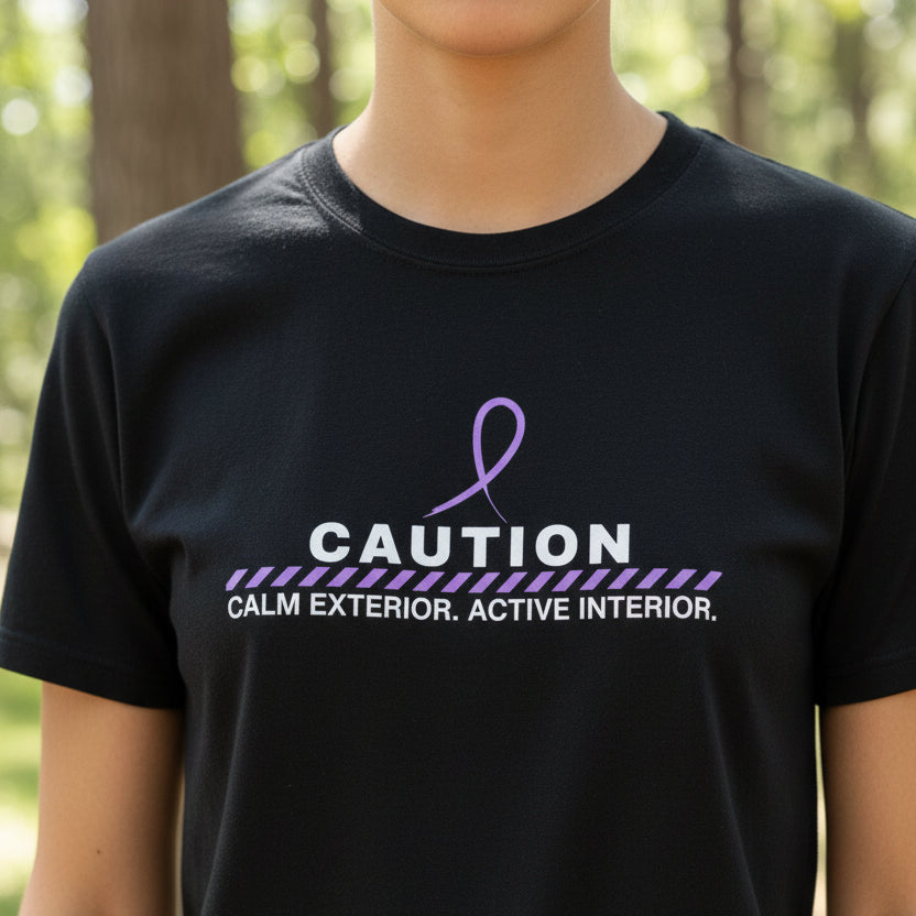 Caution: Calm Exterior. Active Interior. T-Shirt