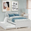 Twin size Platform Bed with Trundle White - Korvel