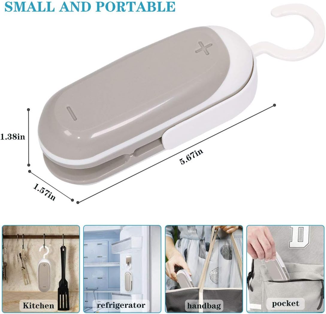 1-piece mini bag sealing machine,bag sealing machine, portable handheld bag sealing machine for chip bags, plastic bags, food storag - Korvel