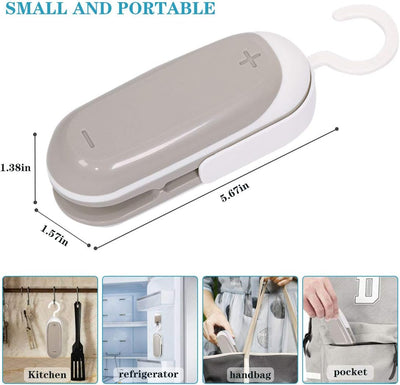1-piece mini bag sealing machine,bag sealing machine, portable handheld bag sealing machine for chip bags, plastic bags, food storag - Korvel
