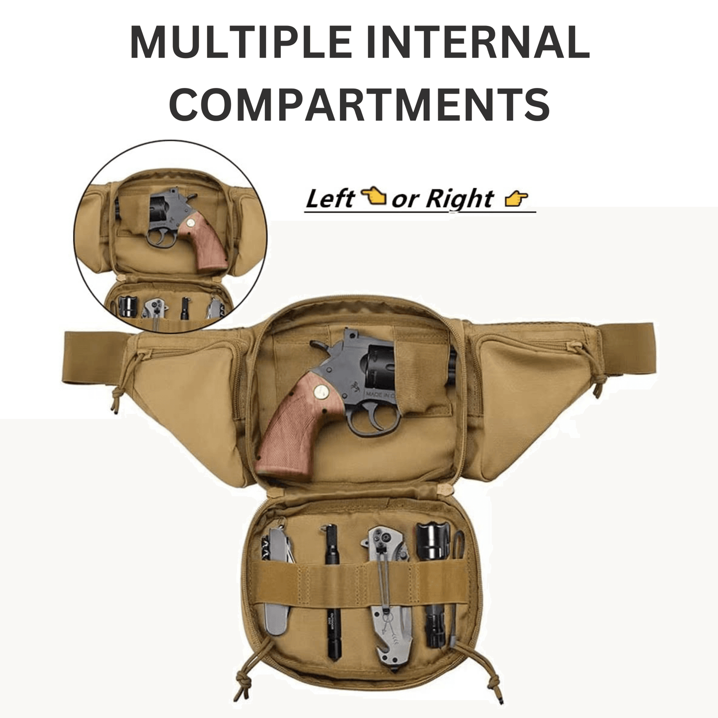Tactical Waist Bag & MOLLE EDC Pouch for Outdoor Use