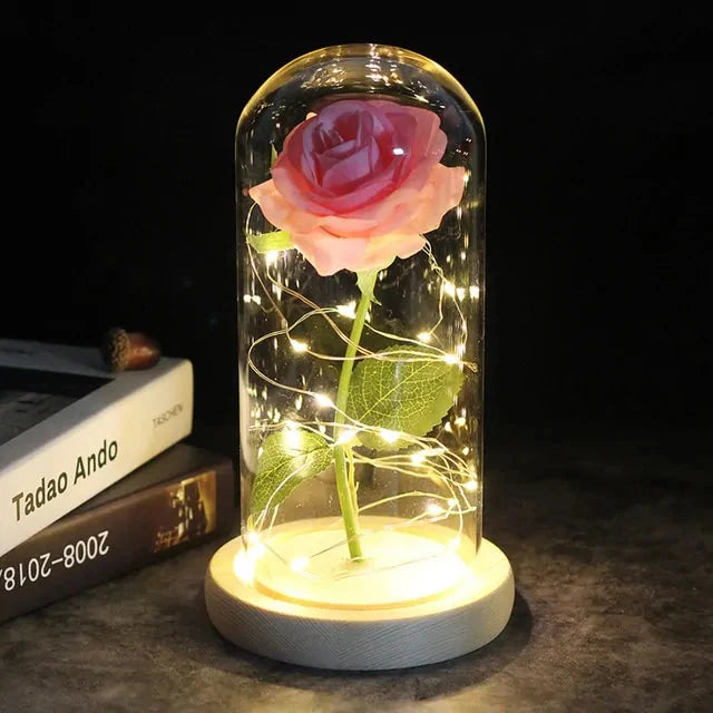 Enchanted Glass Rose Decoration for Home Decor