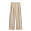 Elegant and Loose Women's Suit Jacket and Wide Leg Pants Style - Korvel