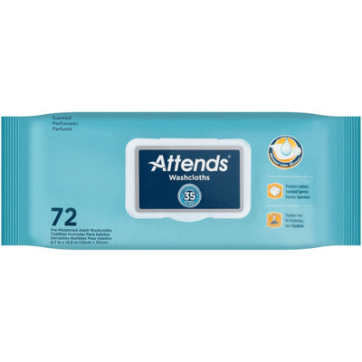Attends Scented Washcloths - Personal Cleansing Wipes, Case of 864