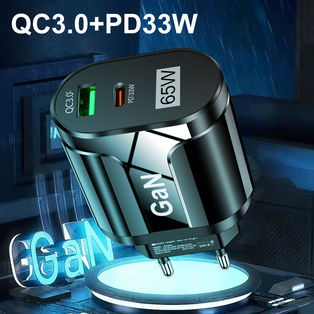 65W Gallium Nitride PD Fast Charging Mobile Phone Charger - Korvel