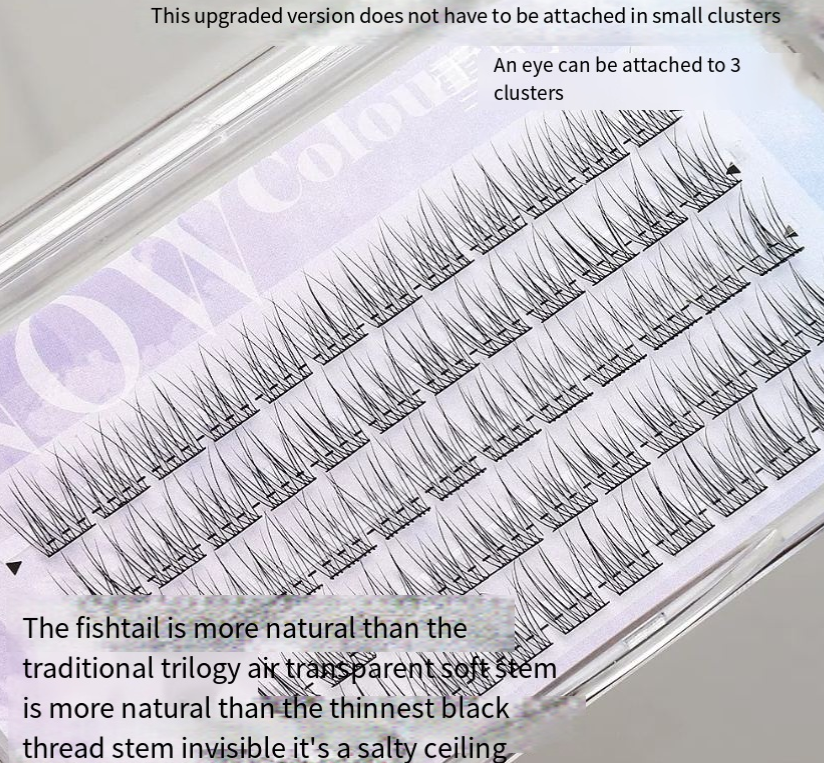 Lazy Fish Tail False Eyelashes Trilogy Natural Simulation Thick Single Cluster Lazy Series Deviruchi Eyelashes - Korvel