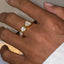 Elegant Stainless Steel Heart Rhinestone Ring
