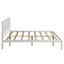 Elegante Estructura de Cama Plataforma Blanca Completa con Cabecera