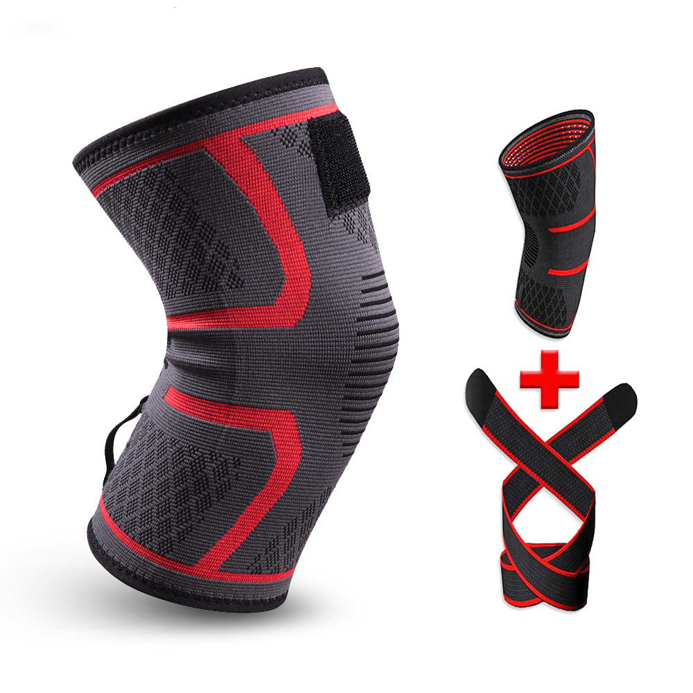 1PC New Band Removable Pressurized Knee Pads Braces Knee Support Crossfit Fitness Running Sports Knee Protector Knee Sleeve - Korvel