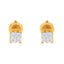 Boucles d'oreilles en diamant princesse en or jaune 10KT