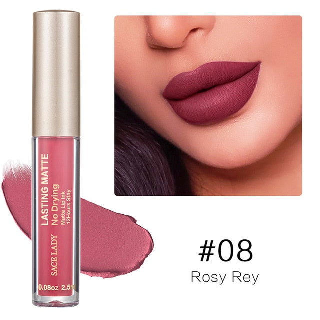 Make Up Waterproof Nude Lipstick Long Lasting Liquid Matte Lipstick Kit Lip Gloss Cosmetics Lipgloss Lip Makeup - Korvel