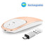 Wireless Mouse Charging Silent 2.4G Mouse Male and Female Portable Desktop Notebook Office - Korvel