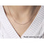14k Rose Gold Diamond Cut Round Wheat Chain - 1.1mm