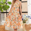 Robe Midi à Bretelles Ajustables à Imprimé Floral pour Femmes