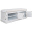 TREXM Storage Bench with Adjustable Doors and Padded Shoe Stand