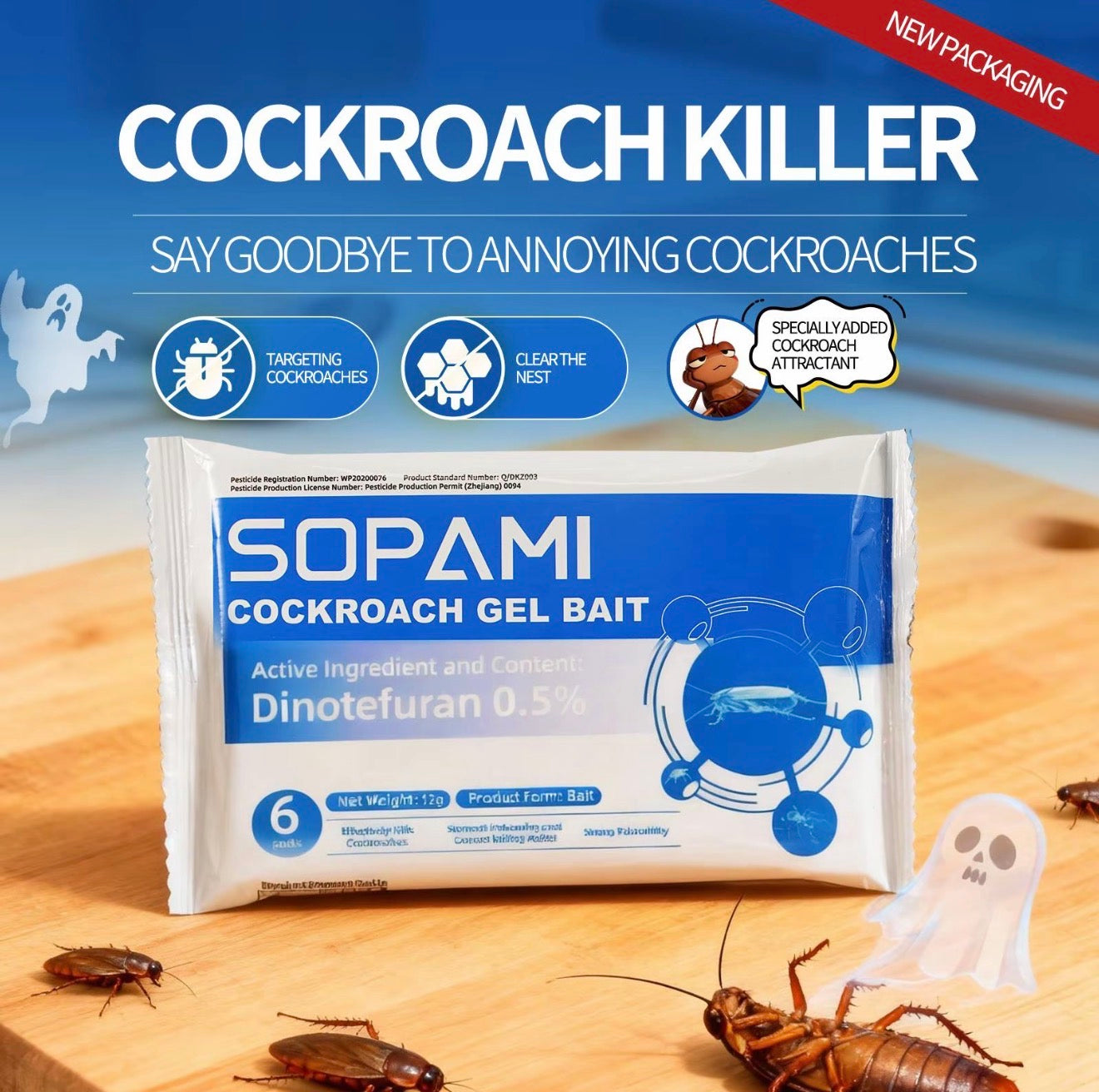 Cebo para Cucarachas RoachGuard Indoor - Solución Efectiva de Control de Plagas