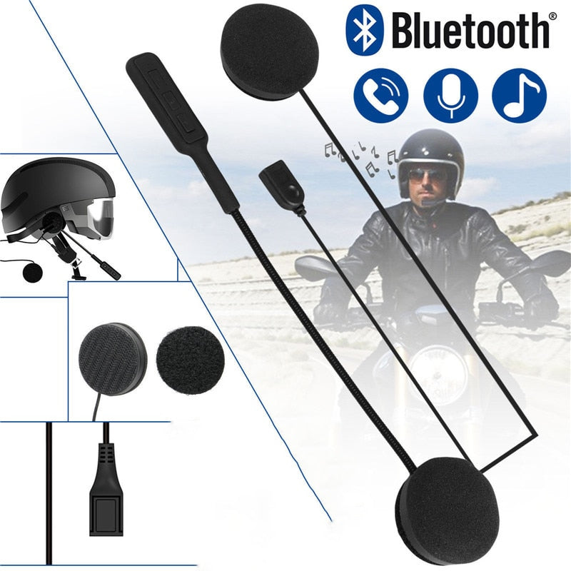 MH01 Motor Wireless Bluetooth Headset Motorcycle Helmet Earphone Headphone Dual Stereo Speaker Handsfree Music For MP3 MP4 phone - Korvel
