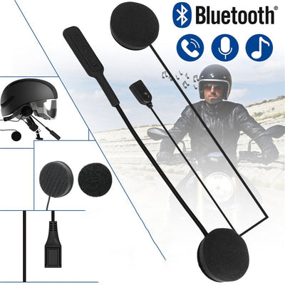 MH01 Motor Wireless Bluetooth Headset Motorcycle Helmet Earphone Headphone Dual Stereo Speaker Handsfree Music For MP3 MP4 phone - Korvel