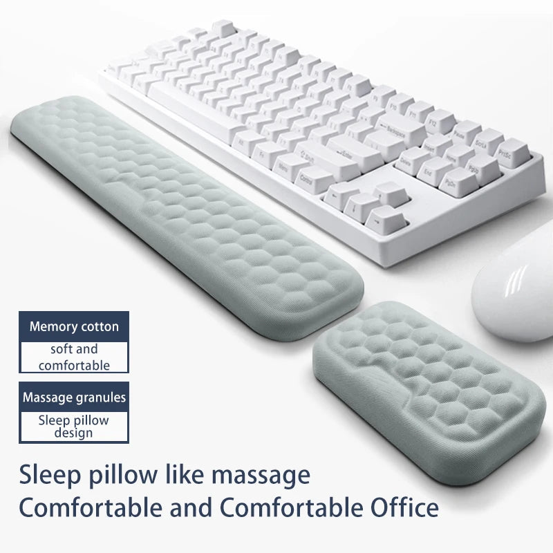 Keyboard mouse wrist rest ergonomic office typing protect relax wrist memory foam mouse pad computer notebook mouse pad - Korvel