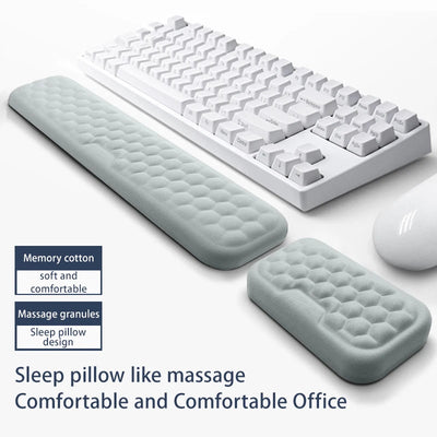 Keyboard mouse wrist rest ergonomic office typing protect relax wrist memory foam mouse pad computer notebook mouse pad - Korvel