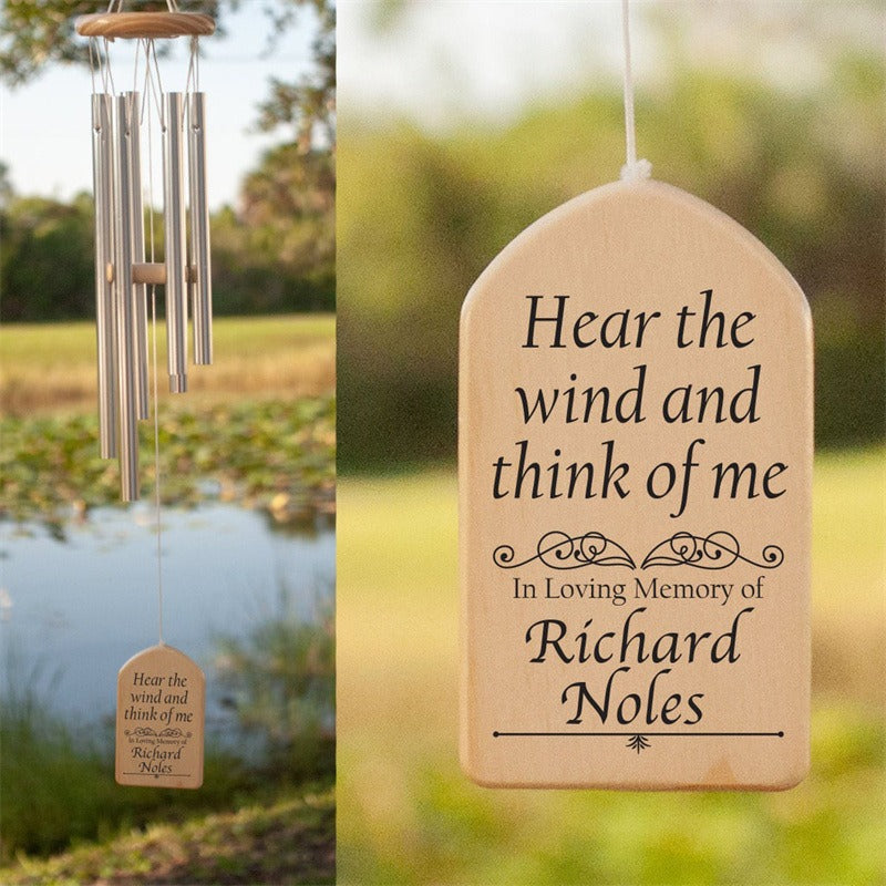 Family Pet Cat and Dog Commemorative Wind Chime Decorative Pendant Text DIY - Korvel