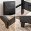 Queen Size Upholstered Platform Bed Frame Wood Slat Support Easy Assembly Black pu - Korvel